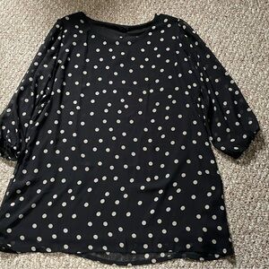 DJT New/w tags women’s dressy polka dots tunic shirt top blouse size XXL
